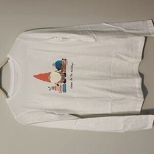 Crewcuts size 12 - 14 girl long sleeve christmas gnome shirt New